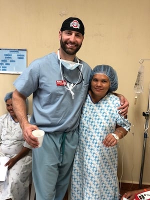 Dr. Justin Gusching poses with grateful surgical patient in Guatemala during the HELPS International medical mission trip
