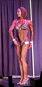 Theresa Dekker competes in bodybuilding competition